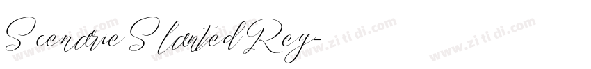 Scenarie Slanted Reg字体转换